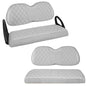 Golf Cart Seat Covers Full Set Front & Rear Kit for Club Car Tempo OEM, Premium Vinyl Leather Replacement Grey Cushion Covers, No Tools Needed & Easy to Clean - color: Gray, size: Fit Club Car Tempo OEM Seat
