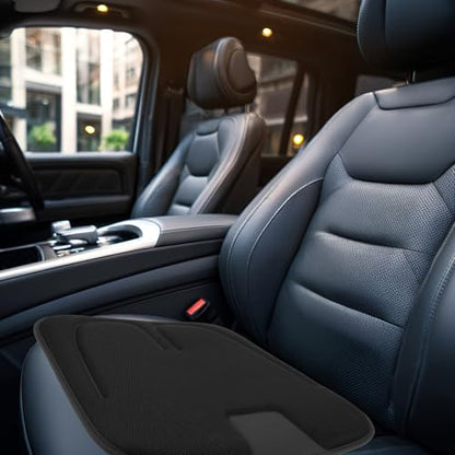 Breathable Anti-Slip Car Seat Cushion Pad with Honeycomb Ventilation for All-Season Use, Front Vehicle Seat Protector Mat for Driving Comfort