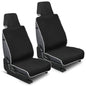 Waterproof 2 Pack Neoprene Car Seat Covers for Trucks, Sweatproof Non-Slip Seat Protector for Cars, SUVs, Vans, Machine Washable, Universal Fit (Black,2-Pcs)