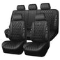 CAR PASS Bling Diamond Black Leather Car Seat Covers Full Sets Interior Sets, Waterproof Shining Glitter Sparkly Crystal Universal Armrest Fit Automotive Truck SUV Cute Women Girl, Black PU Rhinestone - color: Black Rhinestone, size: Full Set