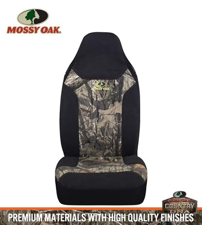 Mossy Oak High Back Camo Seat Covers, Airbag Compatible, Large Size to Fit Truck Seats - Made with Cotton & Suede Fabric - Official Licensed Product - size: Cotton & Suede Camo High Back Front Truck
