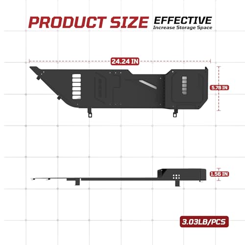 Metal Front Door Pocket Storage Box Compatible with 2018-2025 Jeep Wrangler JL 2/4 Door 4XE Gladiator JT, Car Side Insert Organizer Box Interior Accessories Replaces Weak Saggy Net -2PCS