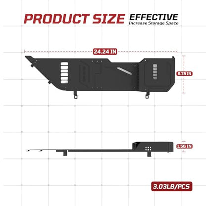 Metal Front Door Pocket Storage Box Compatible with 2018-2025 Jeep Wrangler JL 2/4 Door 4XE Gladiator JT, Car Side Insert Organizer Box Interior Accessories Replaces Weak Saggy Net -2PCS