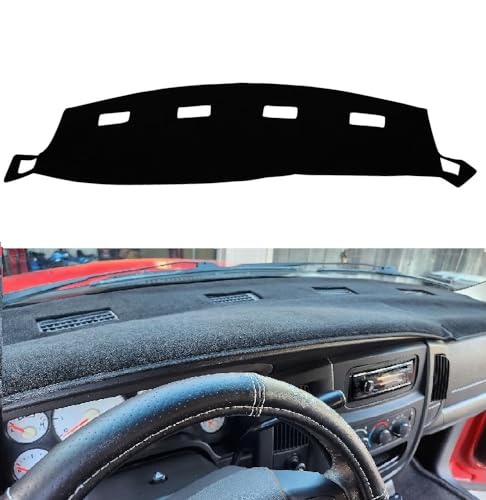 Black Dashboard Cover Dash Cover Mat Compatible with 2002-2005 Dodge Ram 1500,2003-2005 2500/3500(Ram 02-05) - size: 2002-2005 Ram