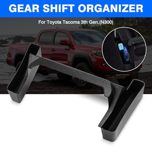 Autorder Gear Shift Organizer for 2016-2020 2021 2022 2023 Toyota Tacoma Accessories Center Console Organizer Gear Shift Organizer Insert Tray with Anti-Slip Mat - size: 2016-2023 Toyota Tacoma