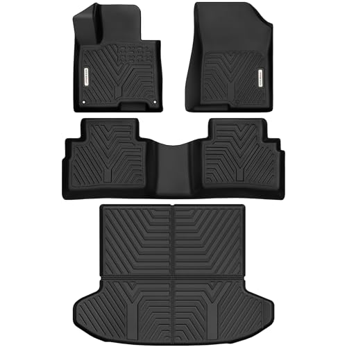 YITAMOTOR Floor Mats for Kia Sportage (Not Hybrid) 2023-2025, 2026 EX/LX/SX/X-Line W/O Technology Package, Custom Fit All Weather TPE Rubber Mat, Kia Sportage Accessories, Floor Liners Full Set, Black - style: 2023-2026 | For Kia Sportage | Full Set