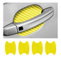 4PCS Car Handle Cup Stickers, Carbon Fiber Scratch Auto Protective Film, Non-Marking Bowl Protector, Universal for Most Cars, SUV, Van (Yellow/4PCS) - color: Yellow/4PCS