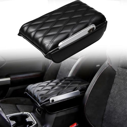 Center Console Cover for 2024-2026 Toyota Tacoma Center Consolce Cover 2025-2026 Toyota 4Runner Armrest Cover Cushion Pad for Toyota Tacoma Accessories PU Leather