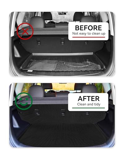 Cargo Liner Compatible with 2014-2019 KIA Soul Trunk Mat Cargo Mat Back Seat Cover Protector(Backrest Mats+Trunk Mat) - size: For 2014-2019 KIA Soul