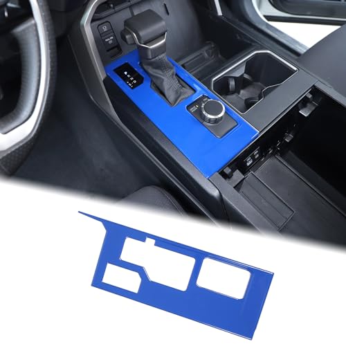 Aunginsy Central Control Gear Shift Panel Trim Cover Compatible with Toyota Tundra/Sequoia 2022-2024 Truck Gear Shifter Console Anti-Scratch Panel Frame Decorative Sticker Protection ABS Accessories - color: Blue, size: Without 4WD