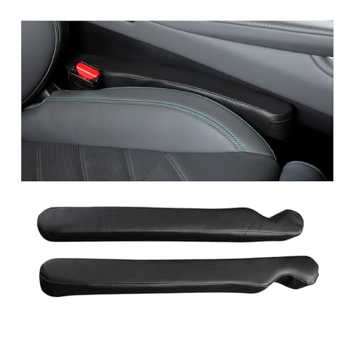 Mandark Car Seat Gap Filler, 2PCS Leather Vehicle Gap Stopper to Fill Between Seat and Console, Automotive Crevice Plug Blocker Accessories from Dropping, Universal for SUV, Sedan, Truck (Black) - color: Black
