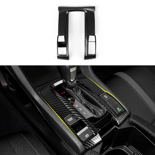 Gear Shift Panel Cover Decals for Honda Civic 2016 2017 2018 2019 2020 2021 10th Gen Accessories ABS Carbon Fiber Interior Stickers - color: Gear Shift Panel, C