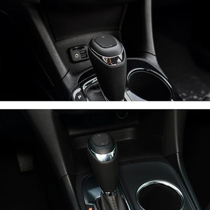 TOMALL Stainless Steel Car Gear Shift Knob Cover Compatible with Chevy Equinox 2018-2020 Shift Panel Trim Gear Lever Cover for Car Interior Car Accessories (Black Brushed) - color: Stainless Gear-Black Brushed