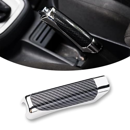 Pack-1 Car Handbrake Cover, Anti-scratch ABS Decorative Protective Case, Automobile Interior Supplies, Universal for Most Cars, SUVs and Vans (Carbon Fiber Black), LEESST301CB-1PC