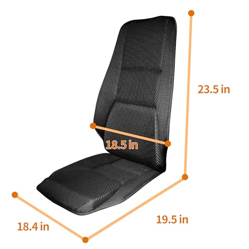 Car Seat Cushion - Memory Foam Car Seat Pad with Breathable Mesh, Relief Back Pain, Universal Fit, Easy to Install, Cushion Set for SUV/Truck Etc– Black