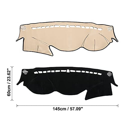 X AUTOHAUX Car Dashboard Cover for Hyundai Sonata 2011 2012 2013 2014 Nonslip Dash Carpet Dash Guard - color: Black