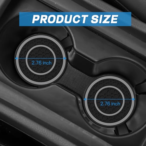 8PCS Car Accessories Set, Bling Leather Car Steering Wheel Cover with Armrest Pad, Seat Belt Cover Pads, Cup Holder Coasters, Gear Shift & Handbrake Covers, Auto Interior Accessories (Gray) - color: Gray