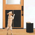 Dog Nail Scratch Board Sandpaper | Self-Adhesive Door Protector from Dog Scratching | Durable Scratch Pad Strips for Dogs | Alternative to Nail Trimmers & Grinders (10in x 10ft) (Black)