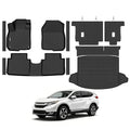 Floor Mats for Honda CRV 2017-2022, Trunk Mat and Backrest Mat & Door Sill Guard All Weather TPE Protector for Honda CRV Accessories - size: 11)CRV|2017-2022