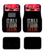 Universal Fit Car Truck Front/Rear 4-Piece Full Set Crystal Bling Rhinestone Design Studded Carpet Floor Mats (California-Black) - color: California-Black