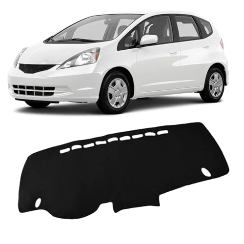 Upgraded Dash Mat for 2007-2013 Honda Fit Polyester Dashboard UV Protection Non-Slip Windshield Reflective Instrument Cover Interior Accessory Black - color: for 2007-2013 Honda Fit