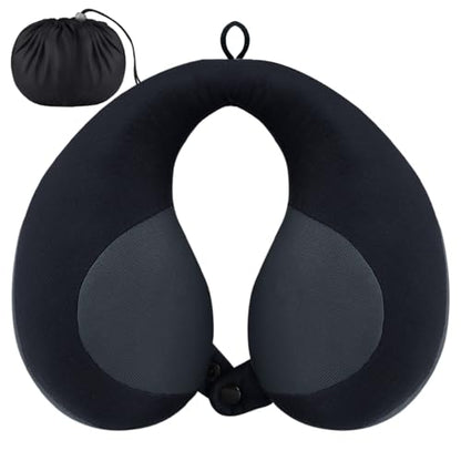 Kids Chin Supporting Travel Neck Pillow, Helps Support Head and Neck, Comfortably Designed for Head, Neck, and Chin Support - Ideal for Toddlers and Children,Black