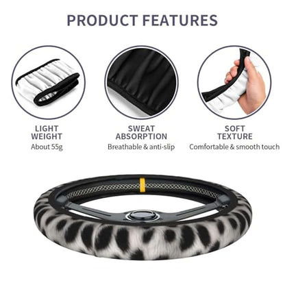 Cute Cat Print Steering Wheel Covers Non Slip Neoprene Universal 15 Inch Steering Wheel Protector Car Cover for Men Women - color: Cat1