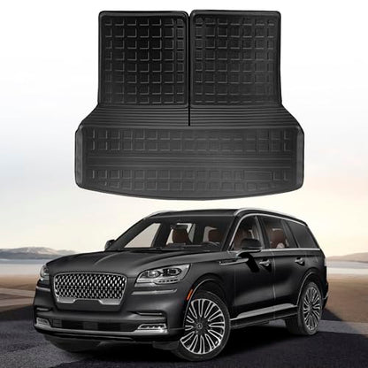 Premium Cargo Liner for Lincoln Aviator 2020-2025, 2026-100% Protection - Custom Fit Car Trunk Mat - All-Season Black Cargo Mat - 3D Shaped Laser Measured Trunk Liners for Lincoln Aviator
