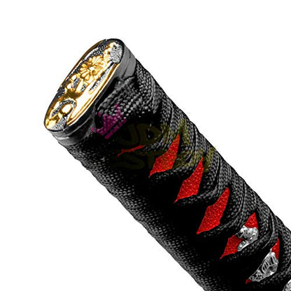 JDMBESTBOY Samurai Sword Black Red Shift Knob Shifter Alloy Katana Adapters Universal 26cm - color: Black Red, size: 26cm