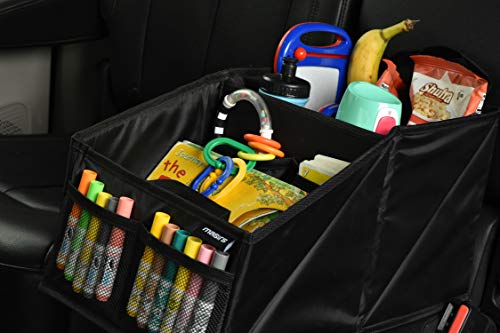 Masirs Back Seat Car Organizer, Neatly Organize Items While Traveling, Folds Flat for Easy Trunk Storage - style: Car Organizer
