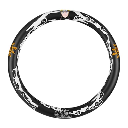 Naruto Shippuden Car Steering Wheel Cover, 15 Inch Anime Steering Wheel Cover, Cushioned Soft Comfortable Cover Anime Car Accessories for Men Women, Kirigakure - color: Naruto Kirigakure