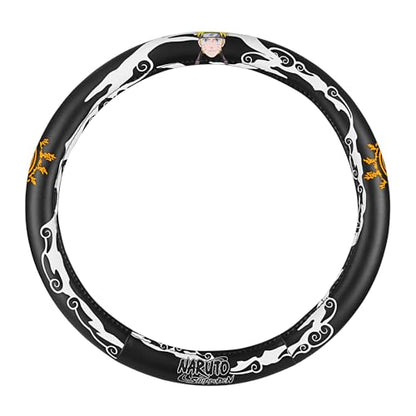 Naruto Shippuden Car Steering Wheel Cover, 15 Inch Anime Steering Wheel Cover, Cushioned Soft Comfortable Cover Anime Car Accessories for Men Women, Kirigakure - color: Naruto Kirigakure