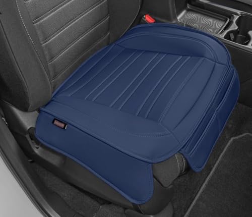 Motor Trend Faux Leather Front Seat Cover for Cars - (1) Blue Front Car Seat Covers for SUV & Truck with Storage Pockets - Automotive Car Seats Cover Protector - for Bottom Cushion Coverage Only - color: Blue, size: 1 x Front Seat Cover
