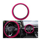 Moly Magnolia Elastic Stretch Steering Wheel Cover, Universal 15 Inch Automotive Steering Wheel Cover, Microfiber Breathable Anti-Slip Odorless Ice Silk, Warm in Winter Cool in Summer (Rose Red) - color: Rose Red