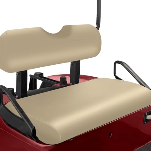Golf Cart Front Seat Covers Staple On Replacement for EZGO TXT 1995-2013 Golf Cart Beige Micro Fiber Leather Seat Cover - color: Beige, size: EZGO TXT 1995-2013