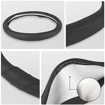 West Llama Customized Auto Car Steering Wheel Cover for Honda (Black) - color: A-Black, size: Standard Size (14 ½''-15'')
