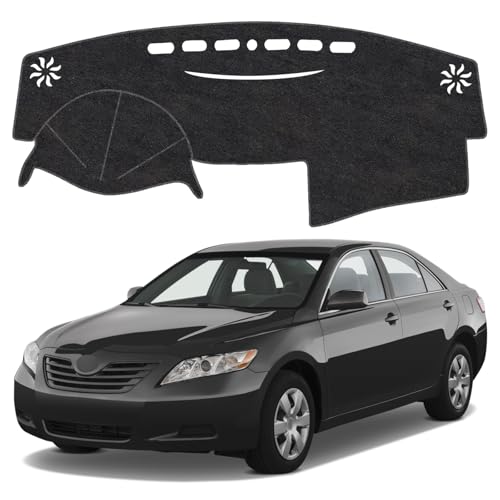 Dash Cover Mat for Toyota Camry 2007 2008 2009 2010 2011 Non-Slip Dashboard Cover Mat Sunshade UV Rays Protector Interior Accessories(Black) - size: Compatible with Camry 2007-2011 BLACK