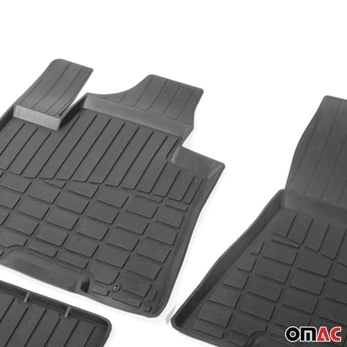 OMAC Floor Mats for Hyundai Tucson 2016-2018 Car Mats All Weather 3D Custom Fit Rubber Mat Waterproof Odorless TPE Floor Liners Laser Measured Non-Slip (Black)