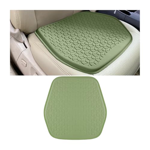 Gel Car Seat Cushion, Soft Cooling Honeycomb Non-Slip Vehicle Seat Bottom Mat for Long Sitting, Breathable Automotive Interior Chair Pad to Reduce Sweat, Universal for Truck SUV RV (Green) - color: Green