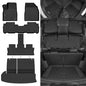 Naibeve Floor Mats for 2014-2019 Toyota Highlander 7 Seats (2nd Row Captain Seats) - All Weather Custom Fit for Highlander Floor Mats & Trunk Mat with Backrest Mats Waterproof Interior Accessories - size: 7)Highlander 7 Passenger|2014-2019
