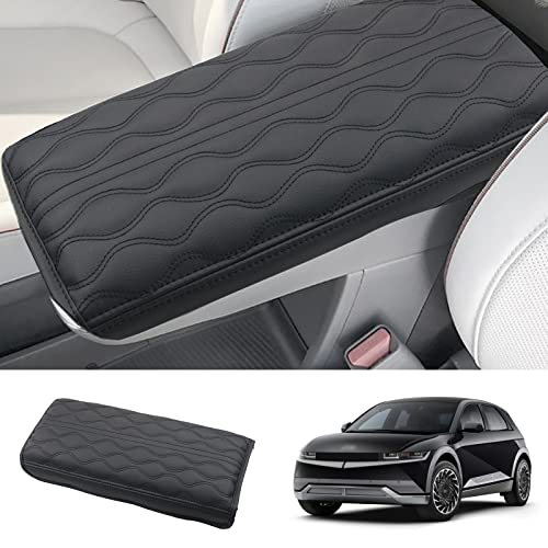 2022-2025 2026 Ioniq 5 Center Console Cover for Hyundai Ioniq 5 (SE/SE Standard Range/SEL/Limited/XRT), Waterproof&Cushion Lether Armrest Cover 2023 2024 2025 Ioniq 5 Accessories (Padded) - color: (for Ioniq 5) Padded - Leather