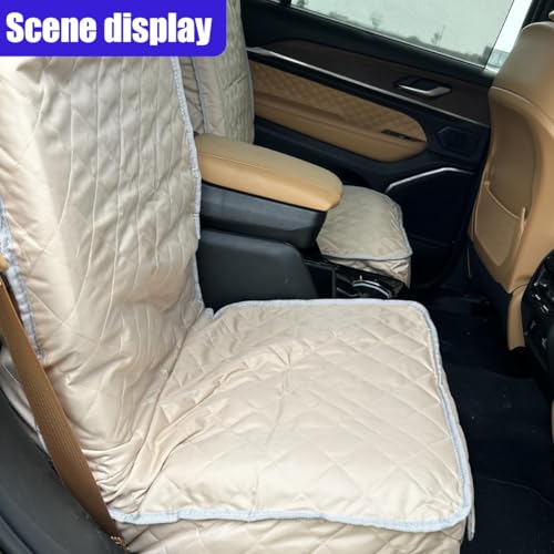 Dog Car Seat Cover, Waterproof & Scratch Proof Car Seat Protector with Side Flaps, Nonslip Front Car Seat Covers with Elastic Net Barrier, Universal Dog Mat for Cars, SUVs, Trucks (White) - color: White