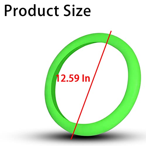 Car Silicone Steering Wheel Cover, Soft Anti-Slip Auto Steering Wheel Protector Fit 14 Inch, Universal Vehicle Interior Accessories for Cars, SUVs, Trucks, and Vans (Green) - style: Green
