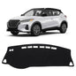 KUST Black Dash Cover Compatible with Nissan Kicks 2018-2024 Dashboard Cover Accessories for Kicks Non-Slip Polyester Dashboard Mat Custom Fit Center Console Sunshield Protector No Glare - size: Kicks 18-24(Black)