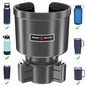 Upgraded Car Cup Holder Expander Adapter with Offset Adjustable Base, Compatible with Yeti 14/24/36/46oz Ramblers, Hydro Flasks 32/40oz, Other Large Bottles Mugs in 3.5"-4.0", Silver 1 Pack - color: Silver, size: Large*1