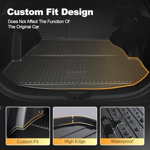 Floor Mats for Toyota Rav4 2019-2025 Hybrid & for Toyota Venza 2021-2025, All Weather TPE Floor Liners and Cargo Liner with Seat Back Mats Rav4 Accessories Cargo Mat - style: 2021-2025 | For Toyota Venza & 2019-2025 Toyota Rav4 | Full Set