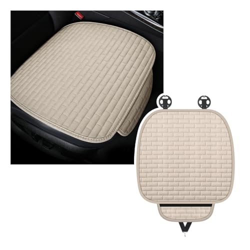 Car Back Seat Cover,Non-Slip & Breathable Bench Seat Cover with Side Pockets for Car Storage & Protecting Interiors,Universal All-Season Seats Back Protector for Most Cars (Front Seat Cover/Biege) - color: Front Seat Cover/Biege