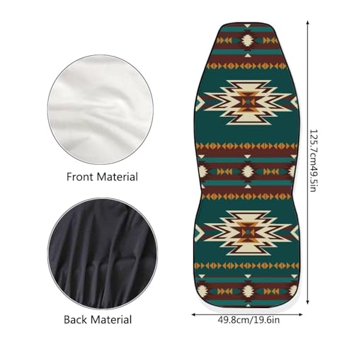 Dreaweet Aztec Car Seat Covers Front Seats Only,Native American Car Front Seat Protector,Universal Waterproof Seat Covers for SUV Trucks Sedan,Green - color: Aztec Green