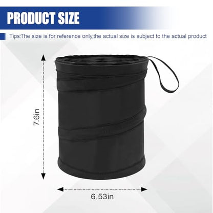 Collapsible Car Trash Can, Mini Portable Automotive Garbage Bag, Pop-Up Vehicle Rubbish Bin, Waterproof Waste Basket Bin with Magic Sticker, Hanging Washable Auto Trash Bag (2PCS) - size: 2PCS