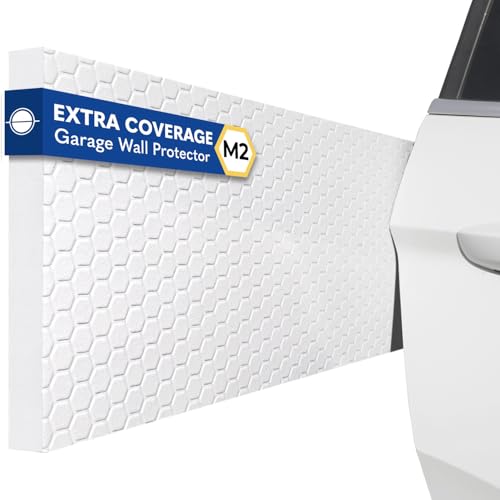 M2 Garage Wall Protector Car Door Wall Protector, Tool-Free, Designed in Australia (White, 4 Pack) - color: White, size: 4 Pack